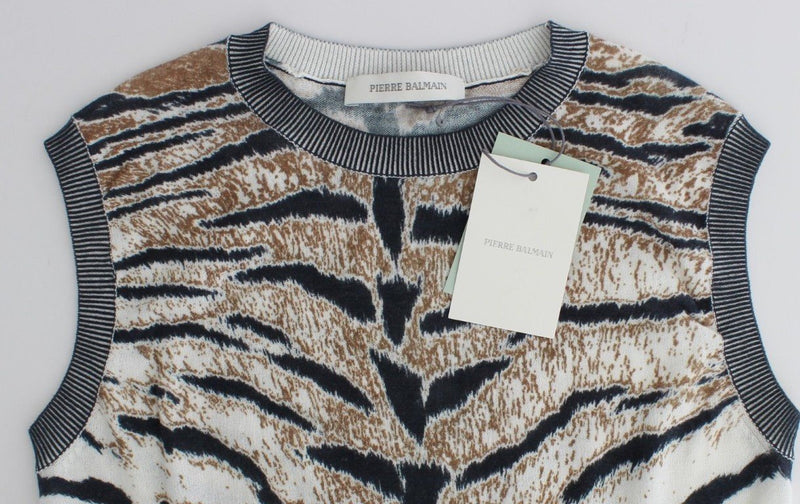 Tiger printed knit top