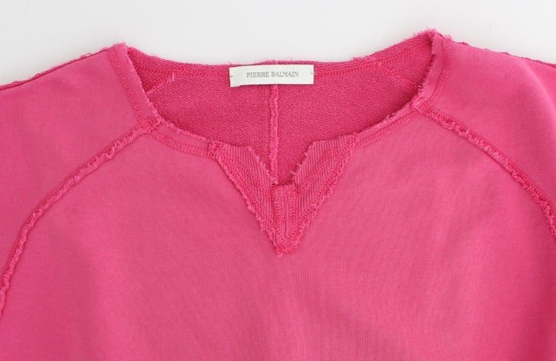 Pink short sleeve sweatshirt