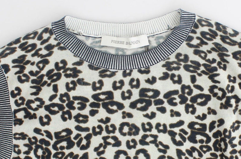 Leopard printed knit top