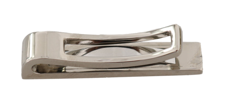 Silver Brass Branded Mens Clasp Bar Clip