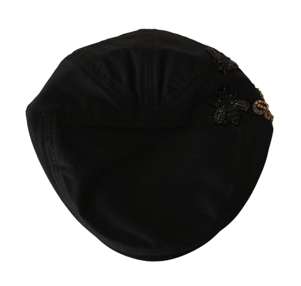 Black Crystal AMORE Royal Bee Newsboy Hat