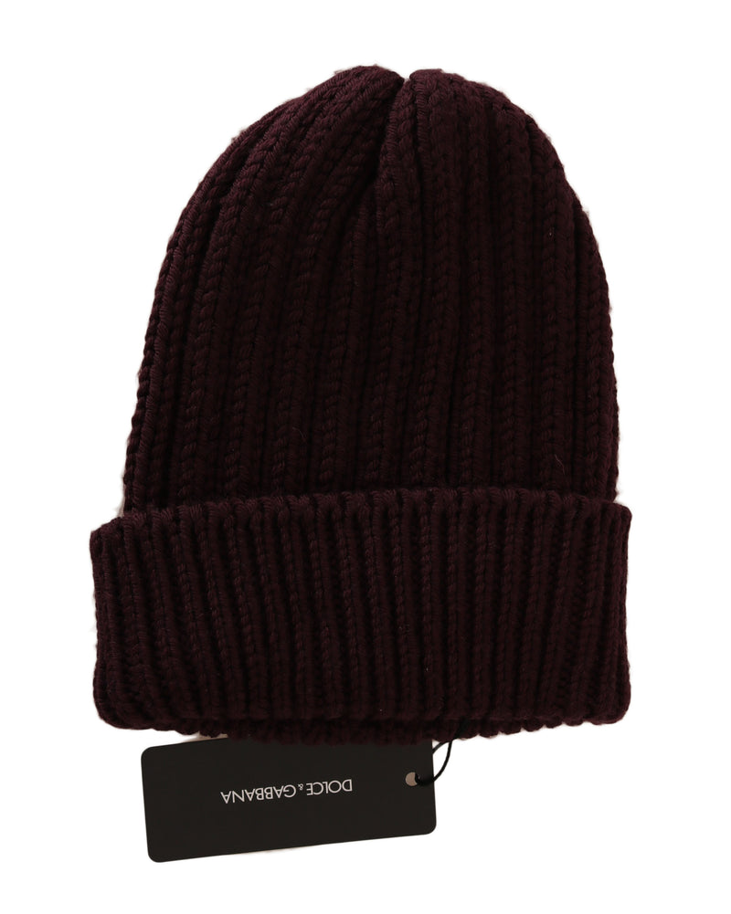 Beanie Wool Bordeaux Winter Warm Hat