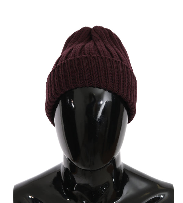 Beanie Wool Bordeaux Winter Warm Hat