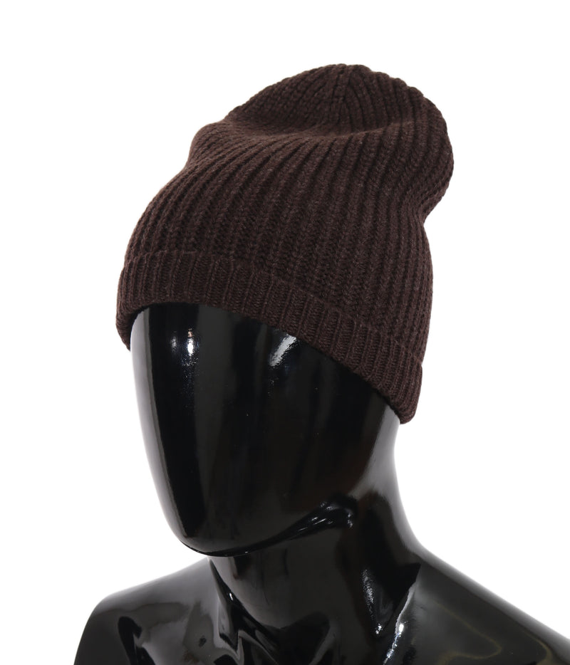 Gray Beanie Wool Knitted Warm Hat