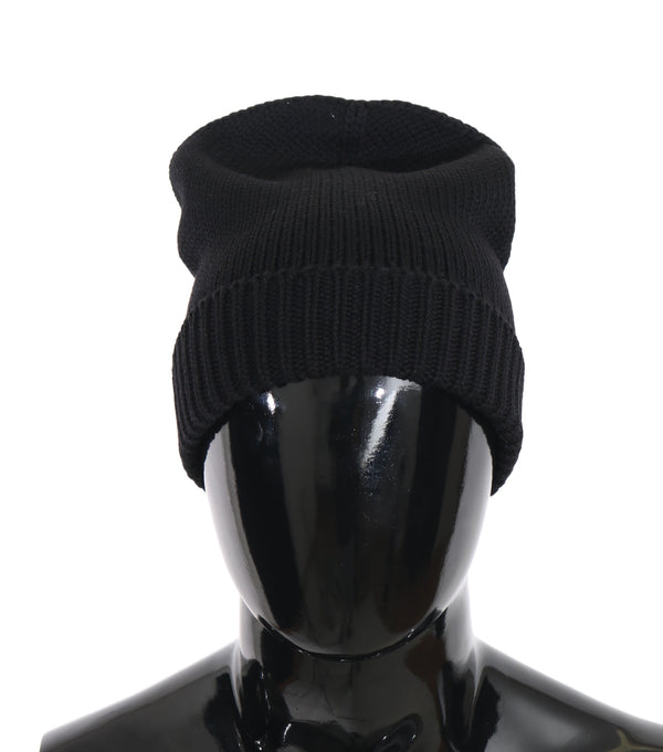 Black Beanie Wool Knitted Winter Warm  Hat