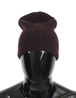 Purple Beanie Cashmere Knit Winter Warm Hat