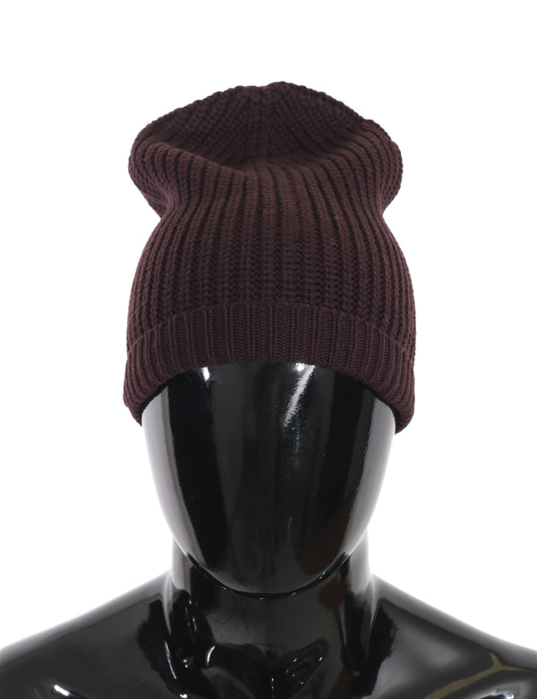 Purple Beanie Cashmere Knit Winter Warm Hat