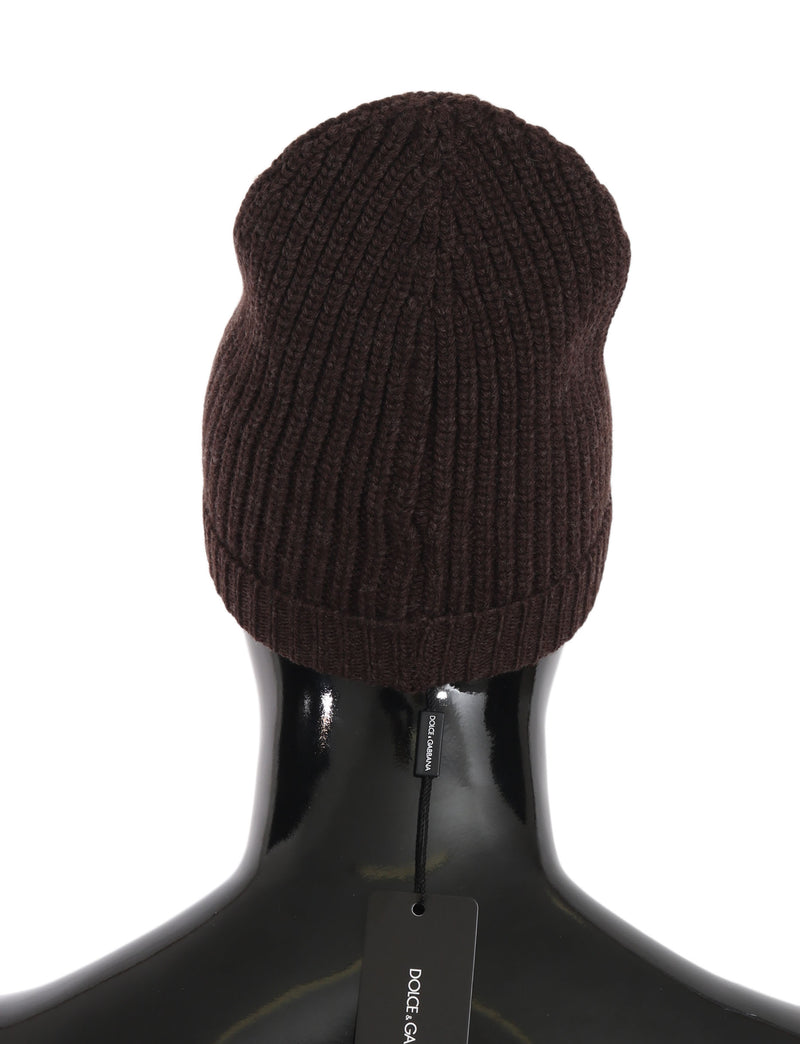 Brown Beanie Wool Knitted Winter Warm Hat