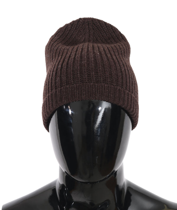 Brown Beanie Wool Knitted Winter Warm Hat