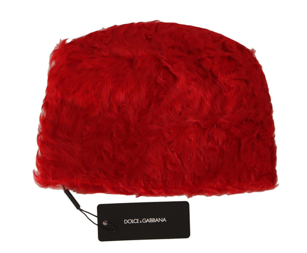 Beanie Red Xiangao Lamb Fur Womens Hat