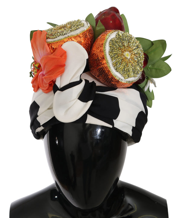 Silk Scarf Wrap Fruit Crystal Headwear Turbane