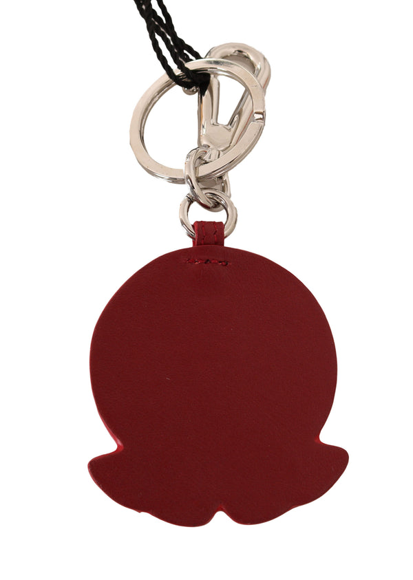 Brown Doll Applique Clasp Keyring Leather Keychain