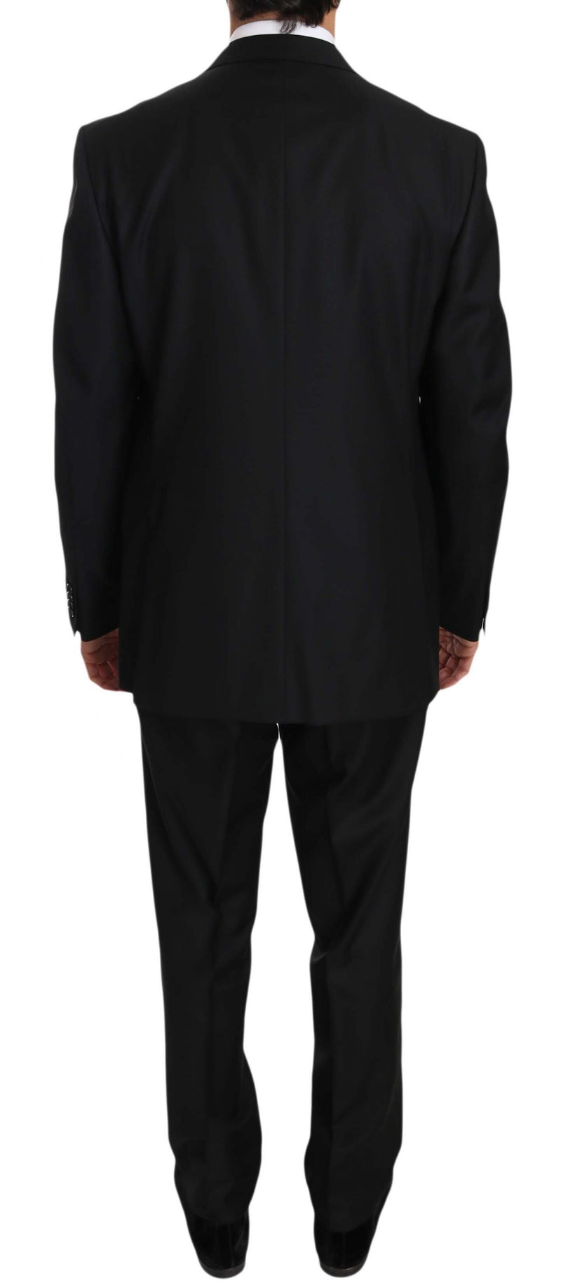 Black two Piece 3 Button Wool suit