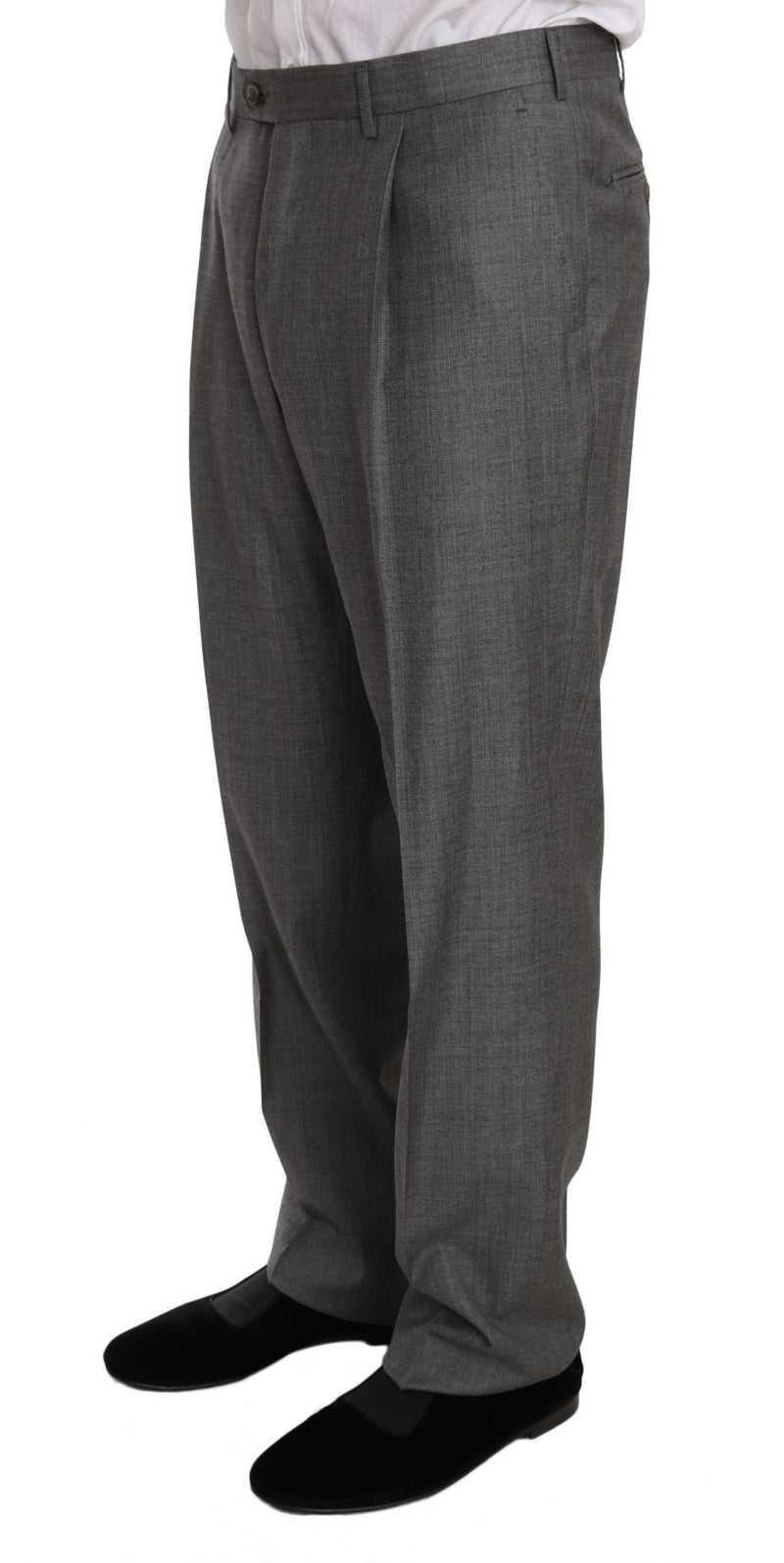 Gray two Piece 3 Button Wool suit