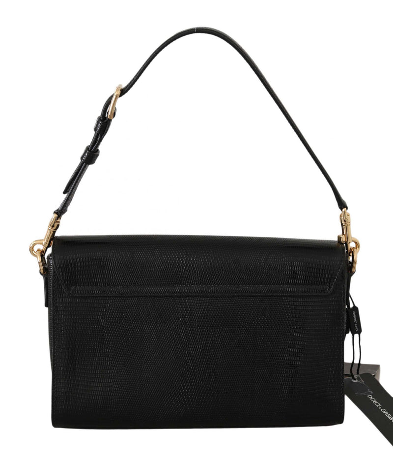 Black Leather Hand Shoulder MONICA Purse