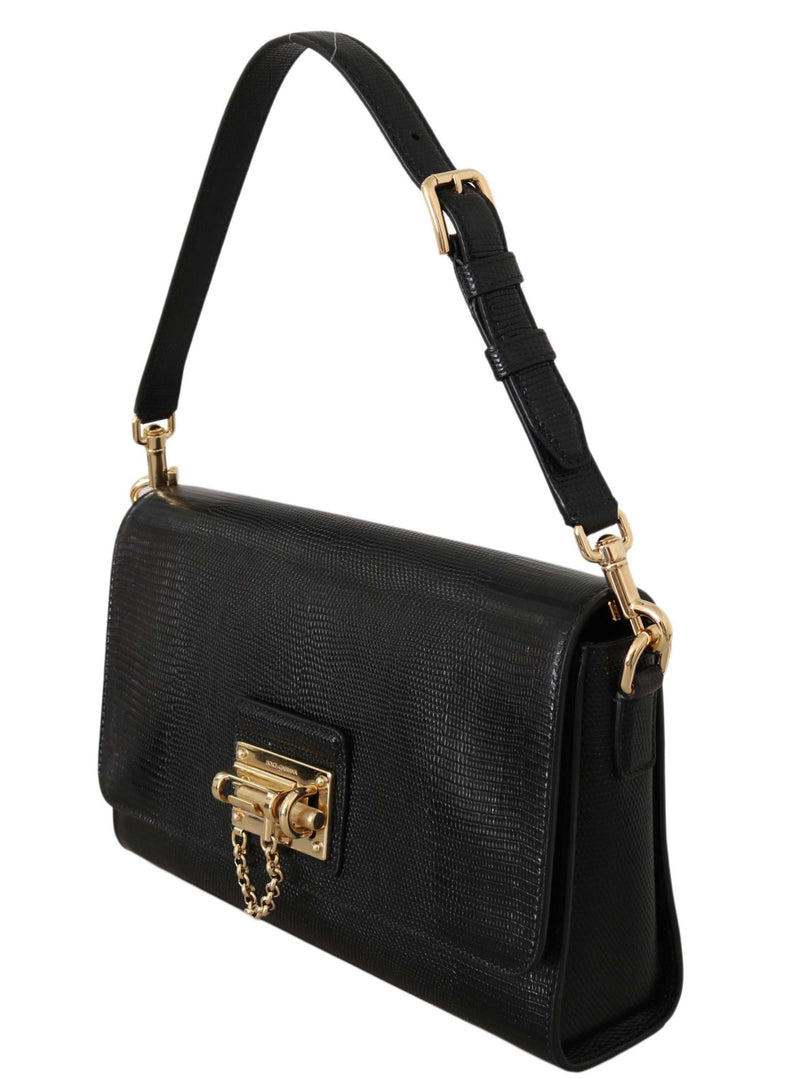 Black Leather Hand Shoulder MONICA Purse