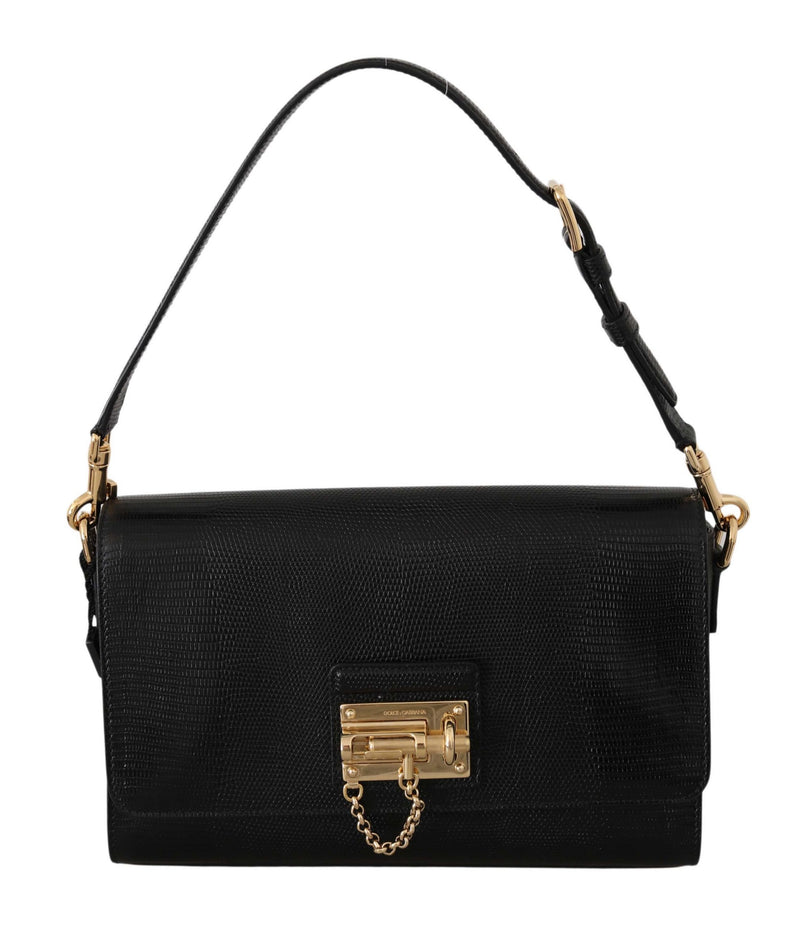 Black Leather Hand Shoulder MONICA Purse