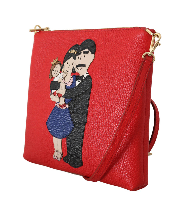 Red Leather #dgfamily Messenger Purse
