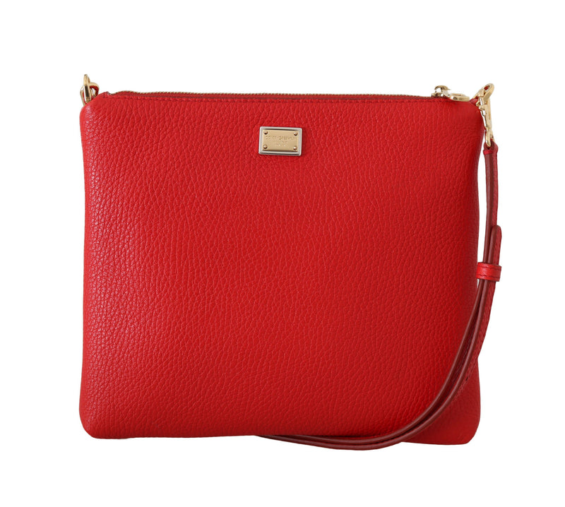 Red Leather #dgfamily Messenger Purse