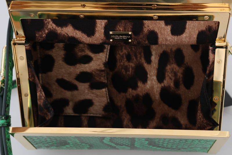Green GILDA  Python Snakeskin Shoulder Party Bag