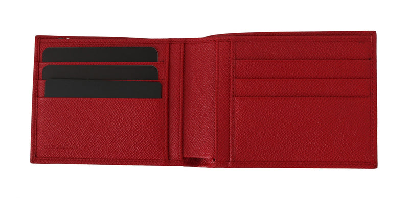 Red Caiman Alligator Cardholder Bifold Mens Wallet