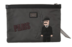 Black PARIS #dgfamily Canvas Bag