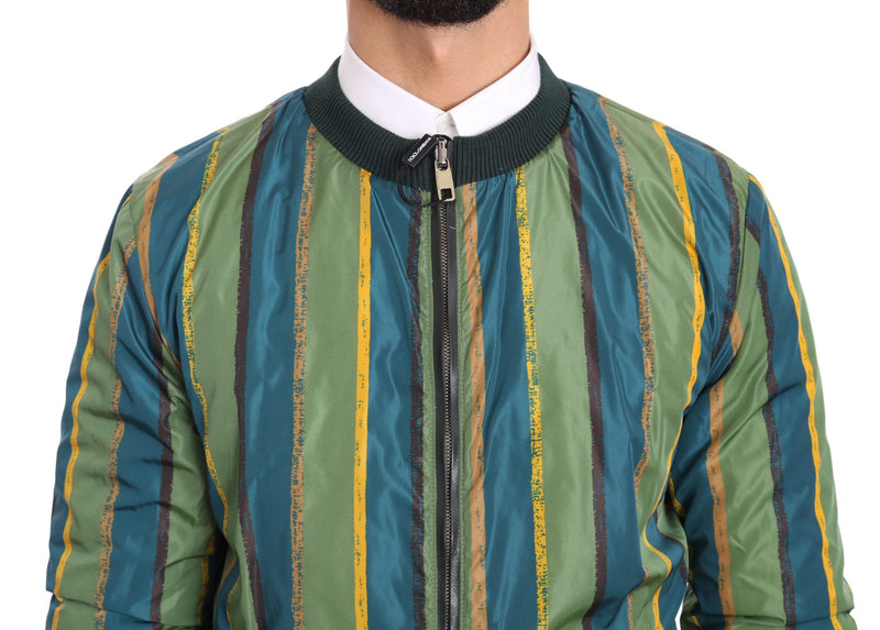 Green Quilted Reversible Bomber Jacket