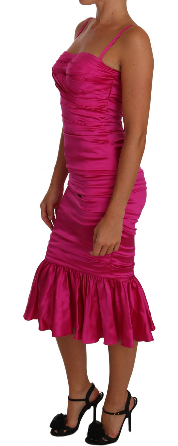 Pink Corset Mermaid Bustier Ruched dress