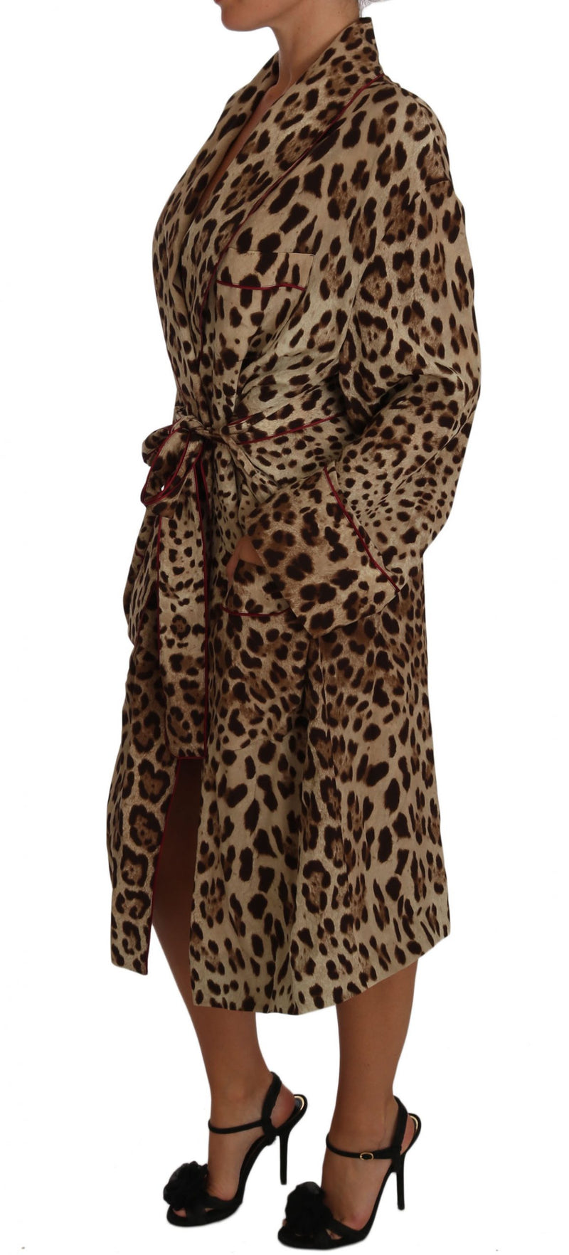 Leopard Printed Robe Kimono Dress