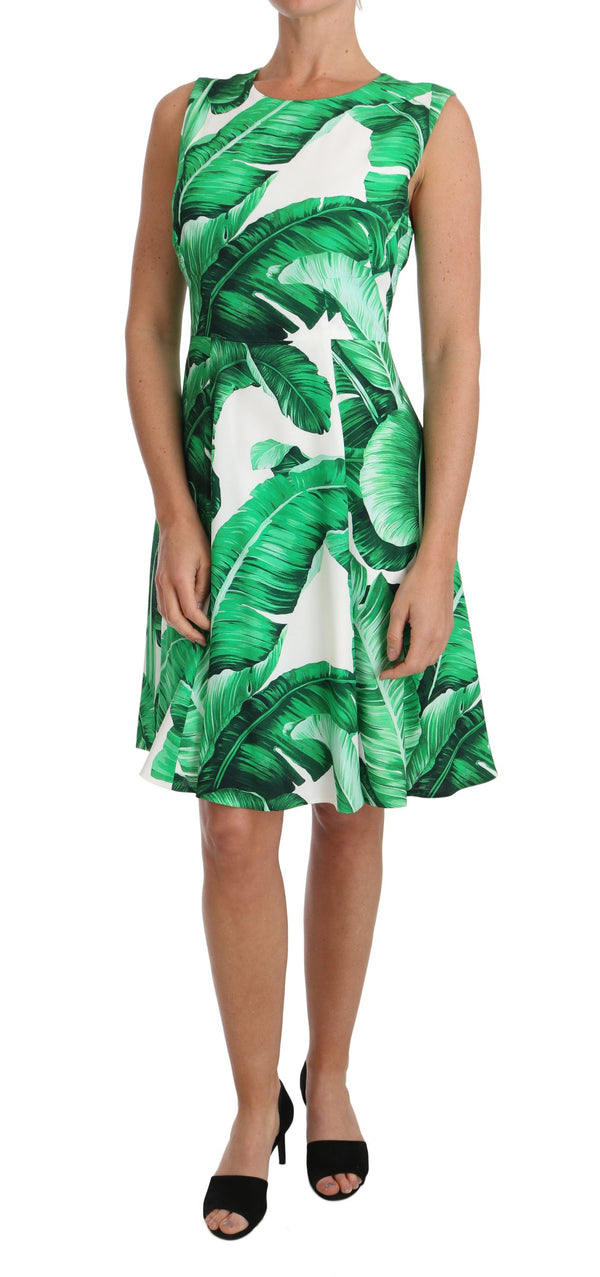 Banana Leaf A-Line Mini Short Gown Dress