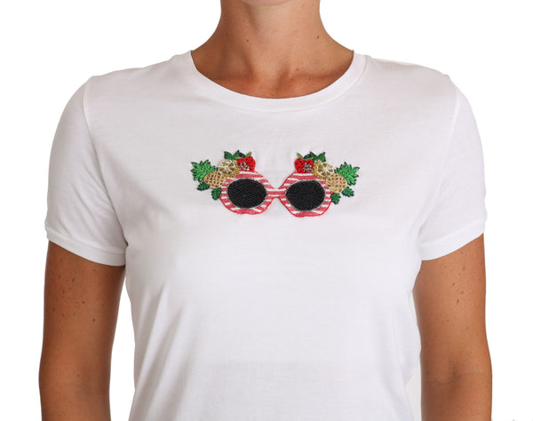White Cotton #dgfamily T-shirt top