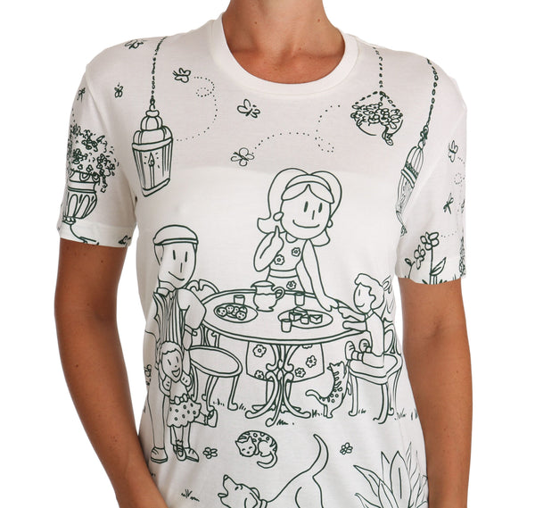 White Green dgfamily Fairy Tale Blouse Top T-shirt