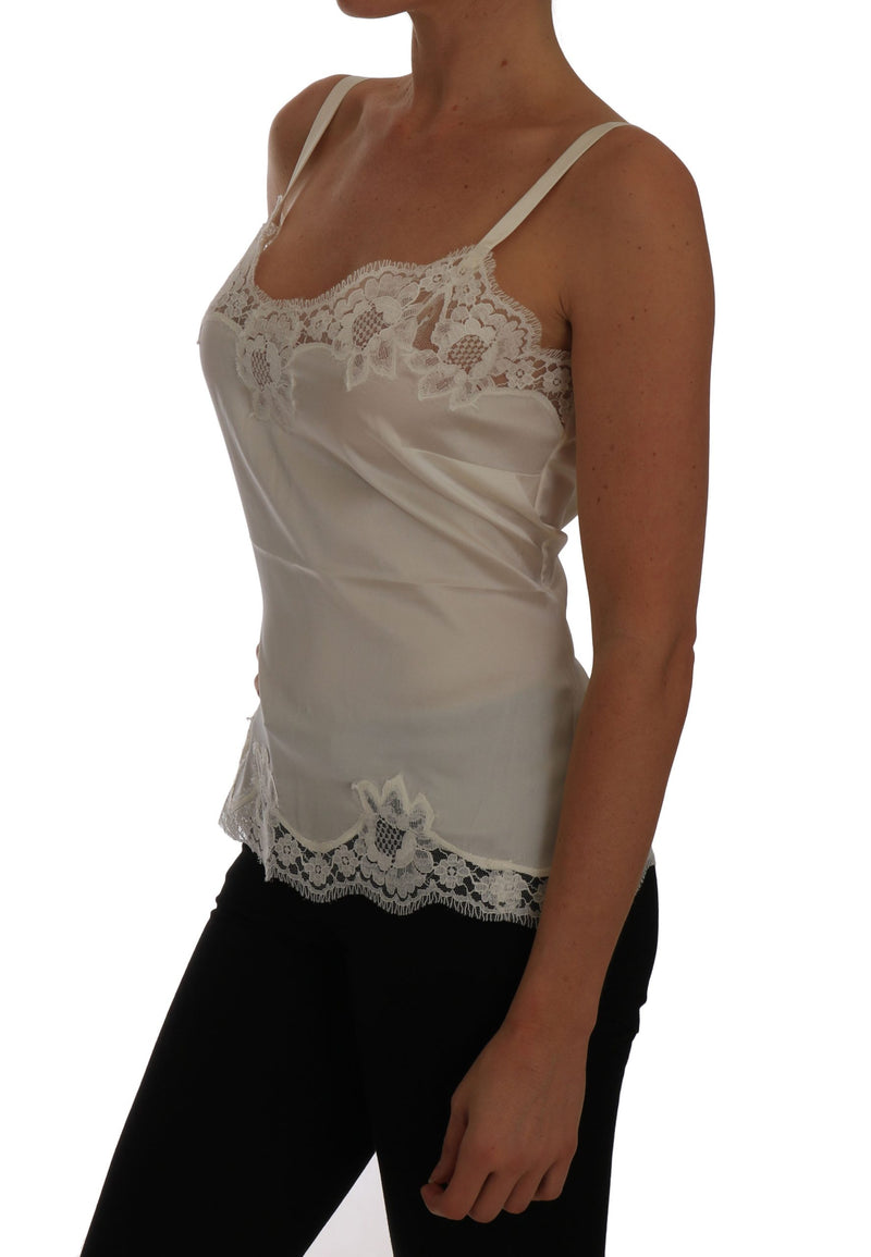 White Silk Babydoll Chemise Lingerie Lace  Top