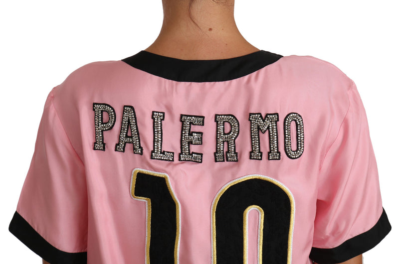 Pink Silk Crystal PALERMO Top T-shirt