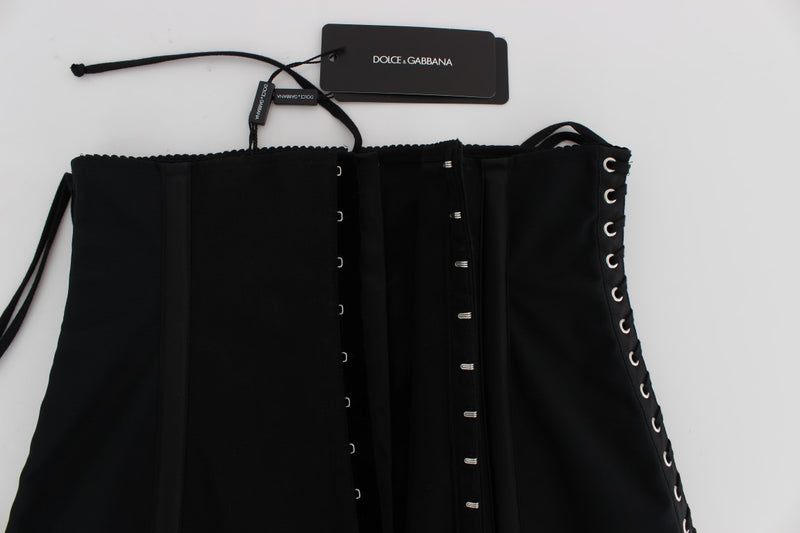 Black Stretch Waist Strap Corset Belt