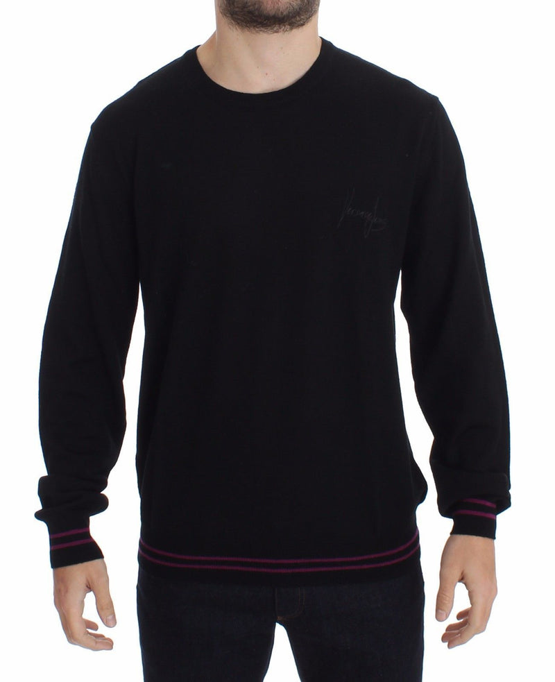 Black Wool Crew-neck Sweater