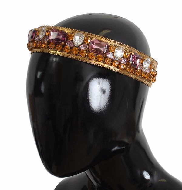 Crown Gold-plated Crystal Sicily GEMME Tiara Headband