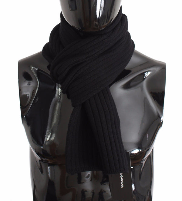 Black Cashmere Mens Scarf