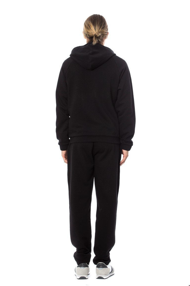 Black Cotton Hooded Sweatsuit