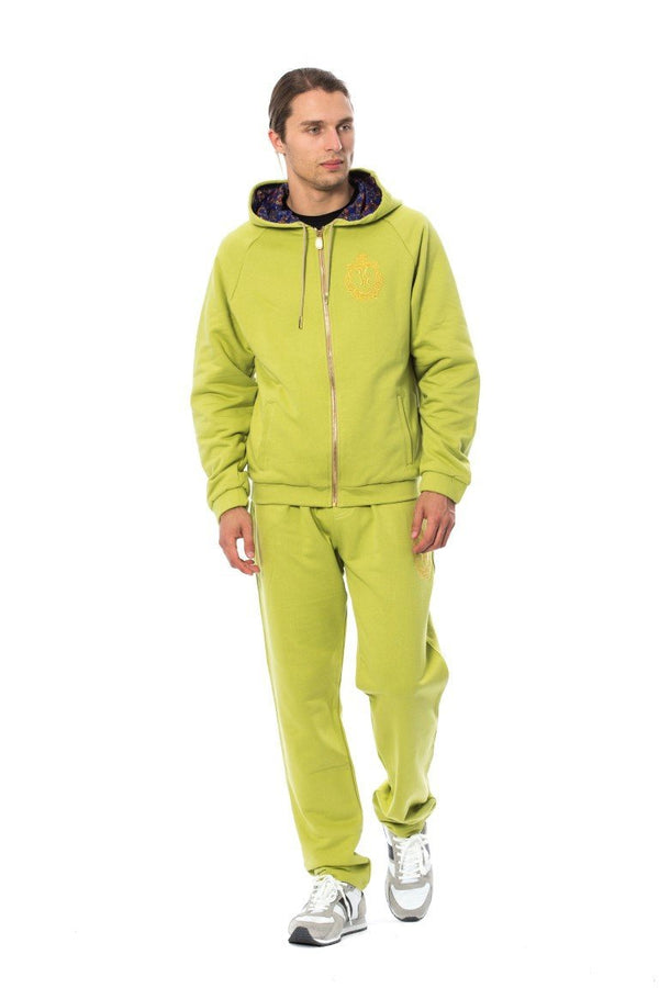 Green Cotton Hooded Sweatsuit