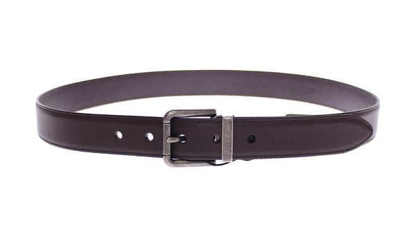 Brown Leather Logo Belt