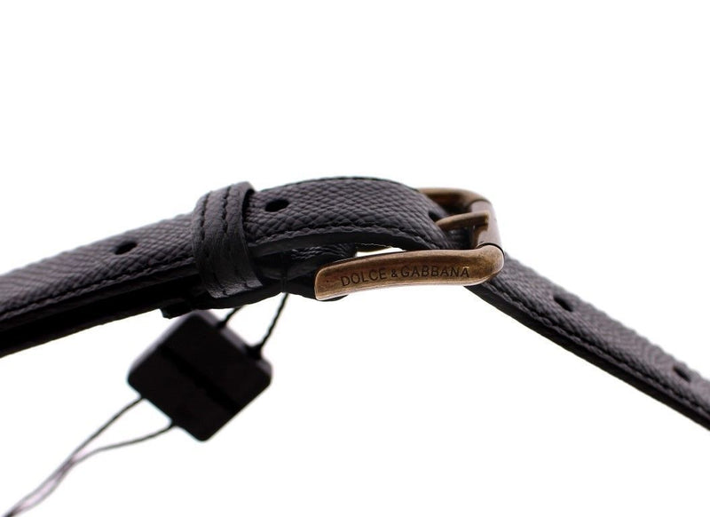 Black Leather Logo Belt
