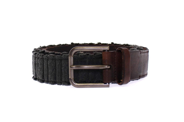 Brown Leather Logo Belt