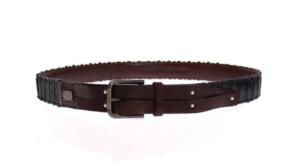 Brown Leather Logo Belt