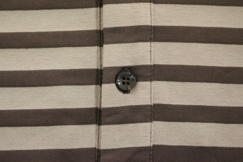 Brown striped cotton t-shirt