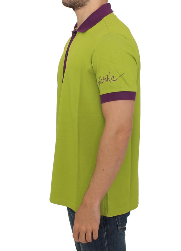Green cotton polo t-shirt - Designer Clothes, Handbags, Shoes + from Dolce & Gabbana, Prada, Cavalli, & more