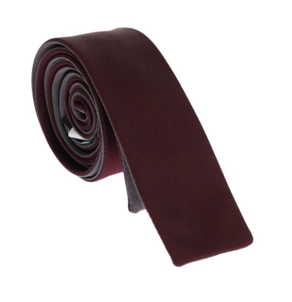 Bordeaux Silk Slim Tie