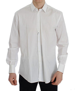 White Cotton Stretch Slim Fit MARTINI Shirt