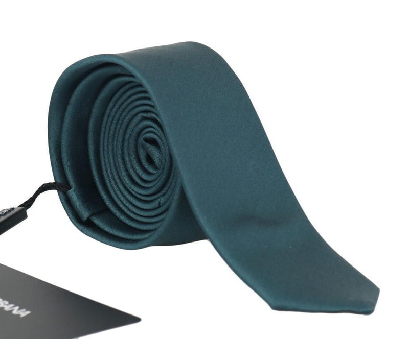 Green Silk Solid Slim Tie