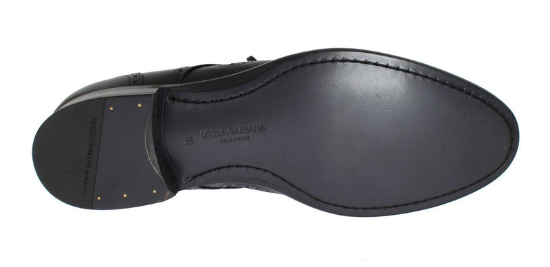 Black Leather Dress Oxford Wingtip Shoes